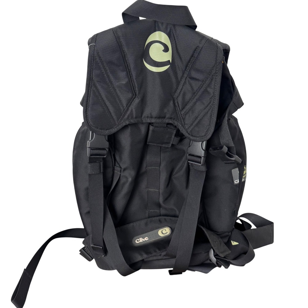 Clive Slim Pack Backpack Black Vintage REI Technical Daypack Bag 703-435-0012